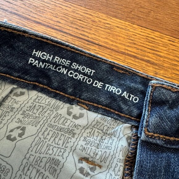 Wild Fable Womens Shorts 6 High Rise Denim Frayed Hem Medium Wash - Picture 4 of 7